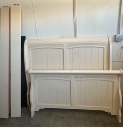 Wood Sleigh Bed Frame