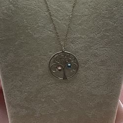 Sterling Silver Tree Of Life 16”-18” Necklace