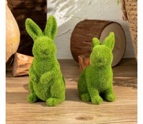 2 Bunny Decorative Ornament Garden Decoration