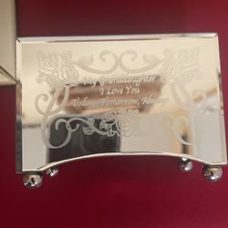 Bradford exchange Granddaughter mirrored music box 
