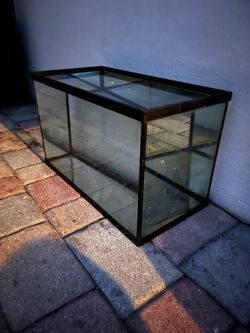 10 Gallon Fish Turtle Tank Aquarium +Decor!