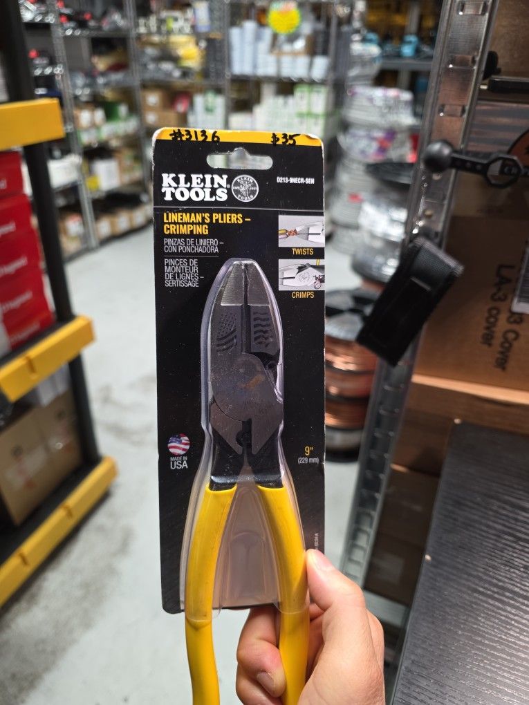 Klein Tools
9 in. High Leverage Side Cutting Pliers with Crimping Die