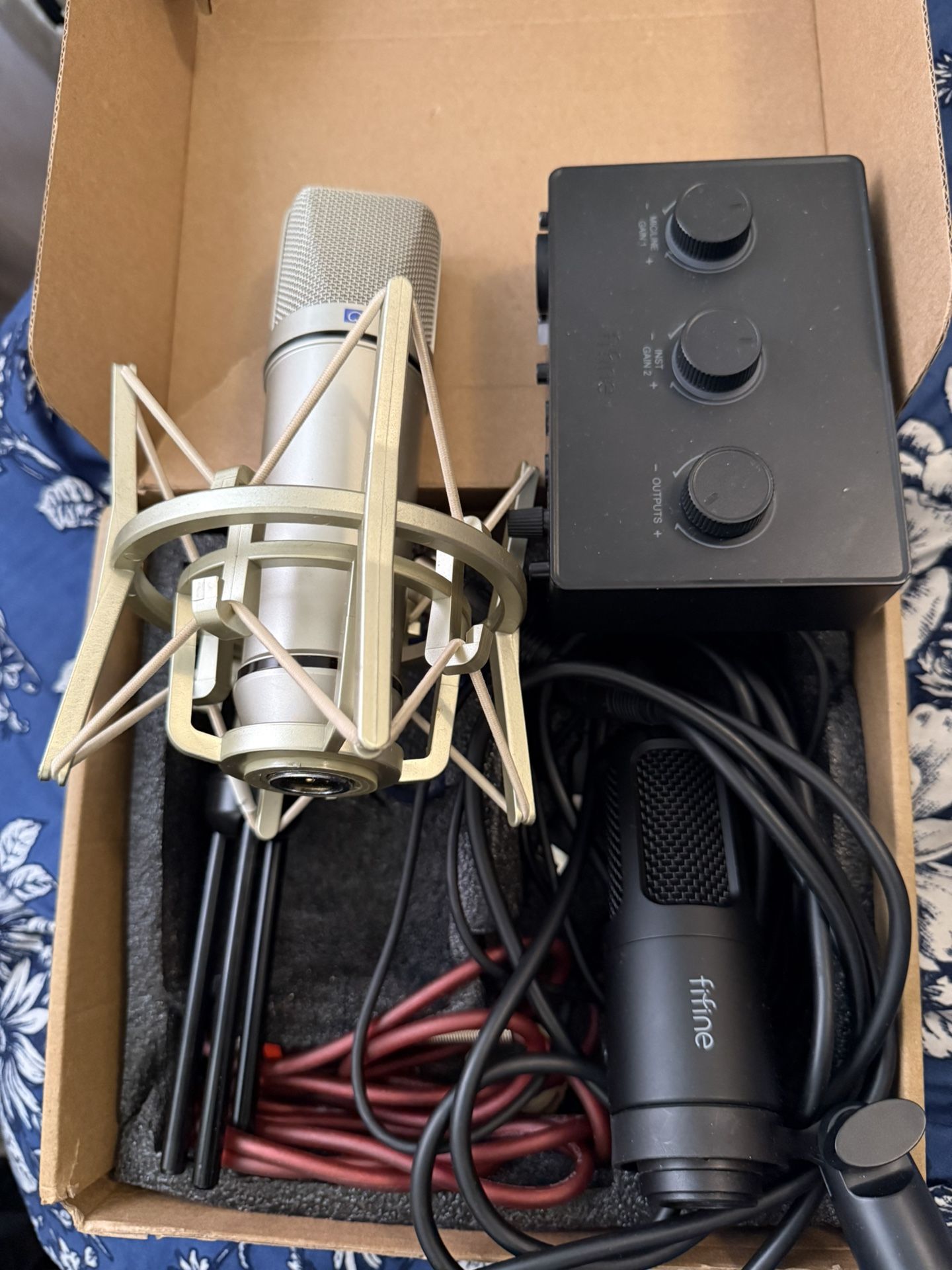 Audio Recording Interface And Two Mics