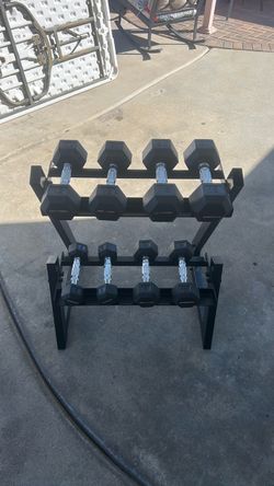 Weider Hex Dumbbell Set with Rack