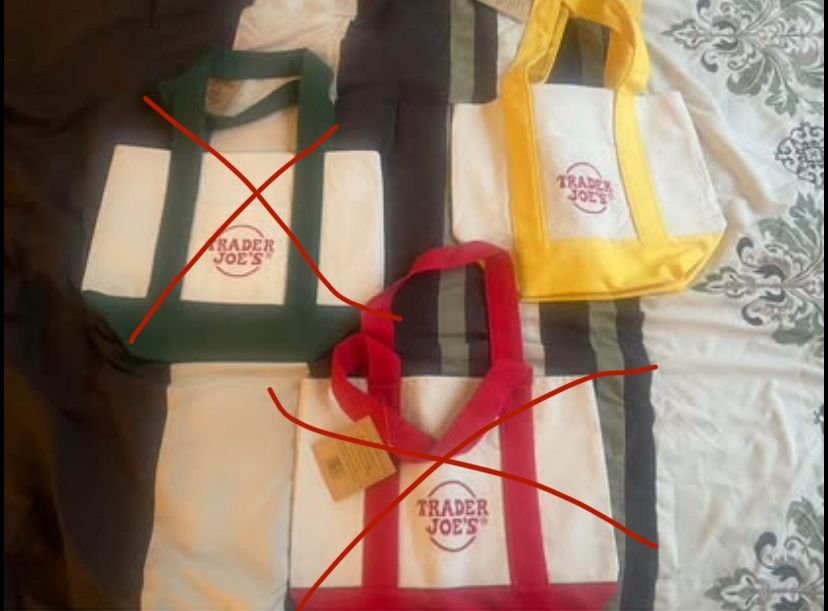 Trader Joe's mini tote bags