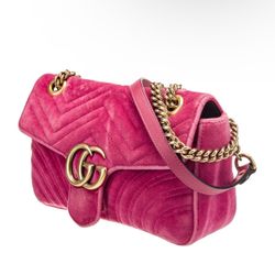 Gucci Velvet Marmont Mini Crossbody Bag