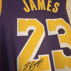 BNWT LeBron James Los Angeles Lakers Signature Jersey 56 XXL