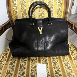 Auth Preowned Ysl Cabas Bag