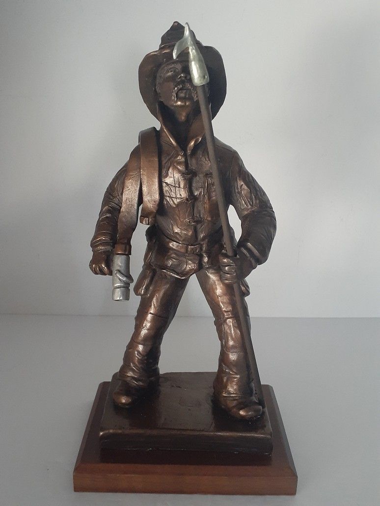 Fireman Firefighter Statue Sculpture