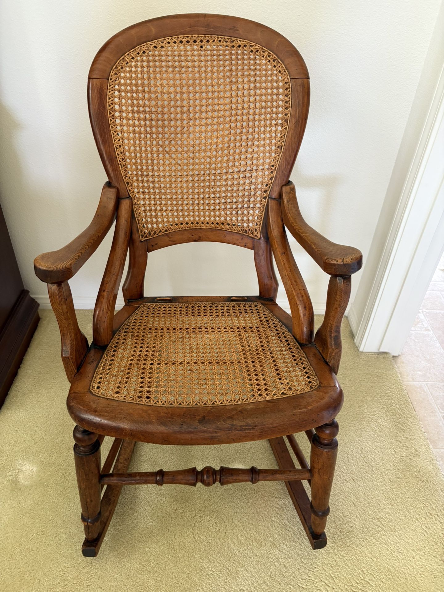 Vintage Cane Rocking Chair