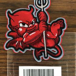 Red Baby Devil Embroidered Iron-On Patch