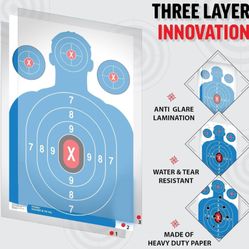 Heavy Duty Shooting Targets Paper Targets for Shooting Range 18"x12" Indoors & Outdoor Targets - Assorted Colors 240 Sheets