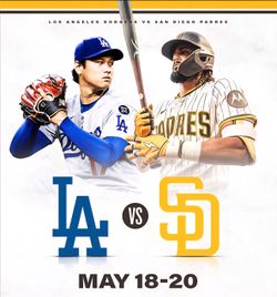 Padre vs Dodger Tickets - 6/26, 6/27, 6/28