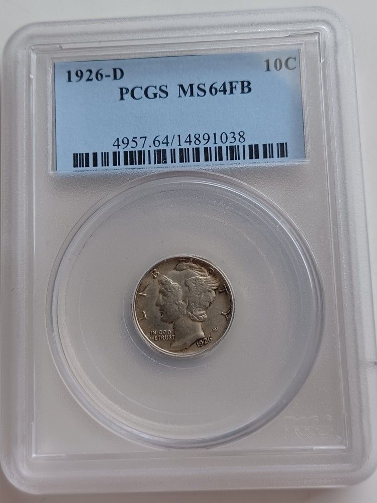 1926-D Pcgs Ms64 Mercury Dime