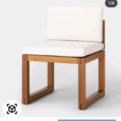 🌹🍓💥P317#8🍓 $190 Kaufmann 2pk Wood Patio Dining Chair - Natural - Project 62™