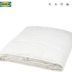 IKEA Fjallbracka 75% Duck Down Fill Duvet Insert Comforter Size Queen 86'' x 86"