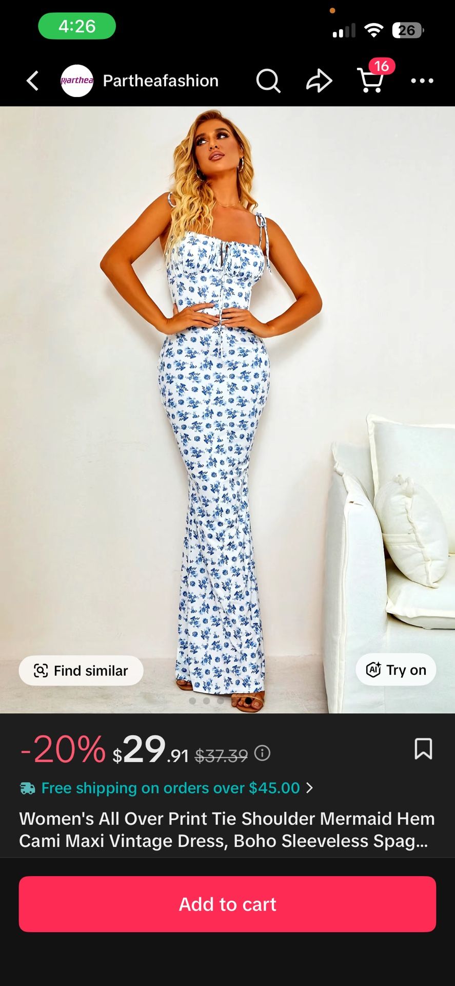 Small Viral Tik Tok Dress 