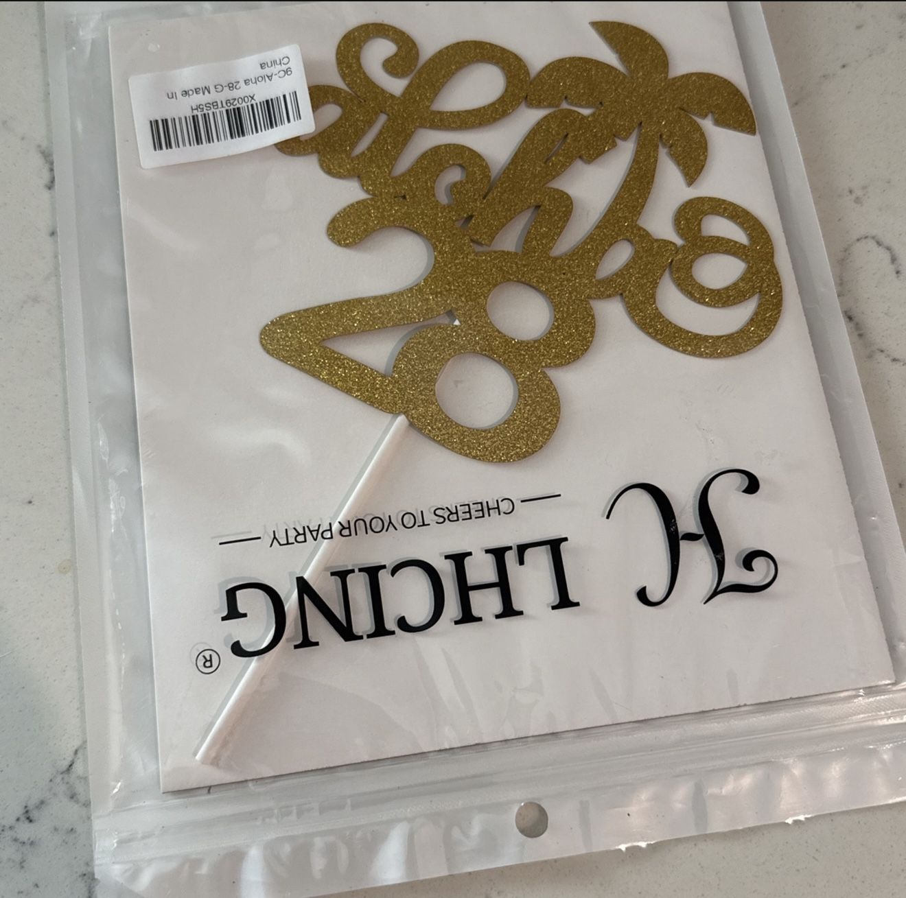 28 Years Old Birthday Cake Topper - Aloha 28