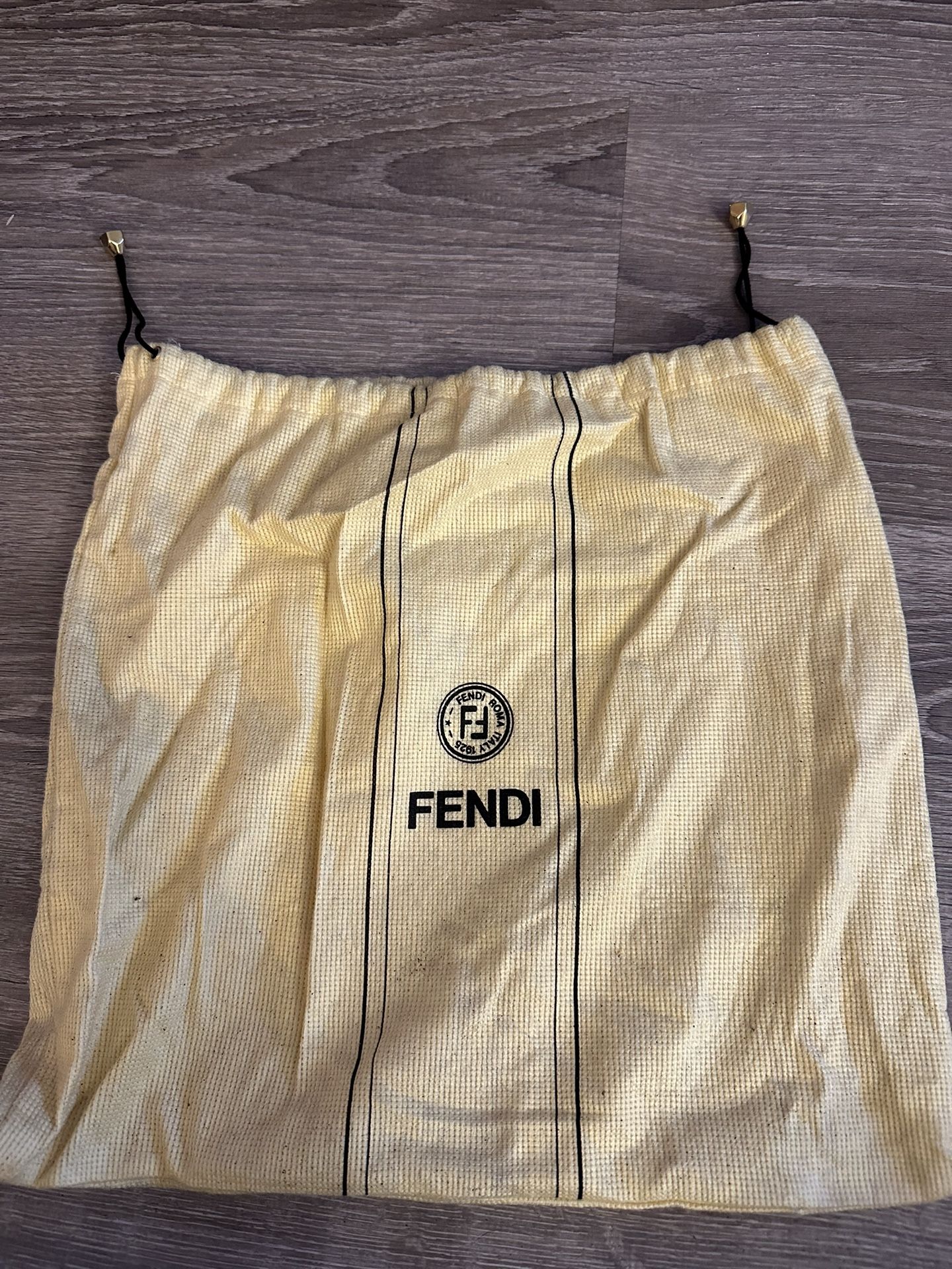 FENDI Vintage Yellow Drawstring Dust Bag