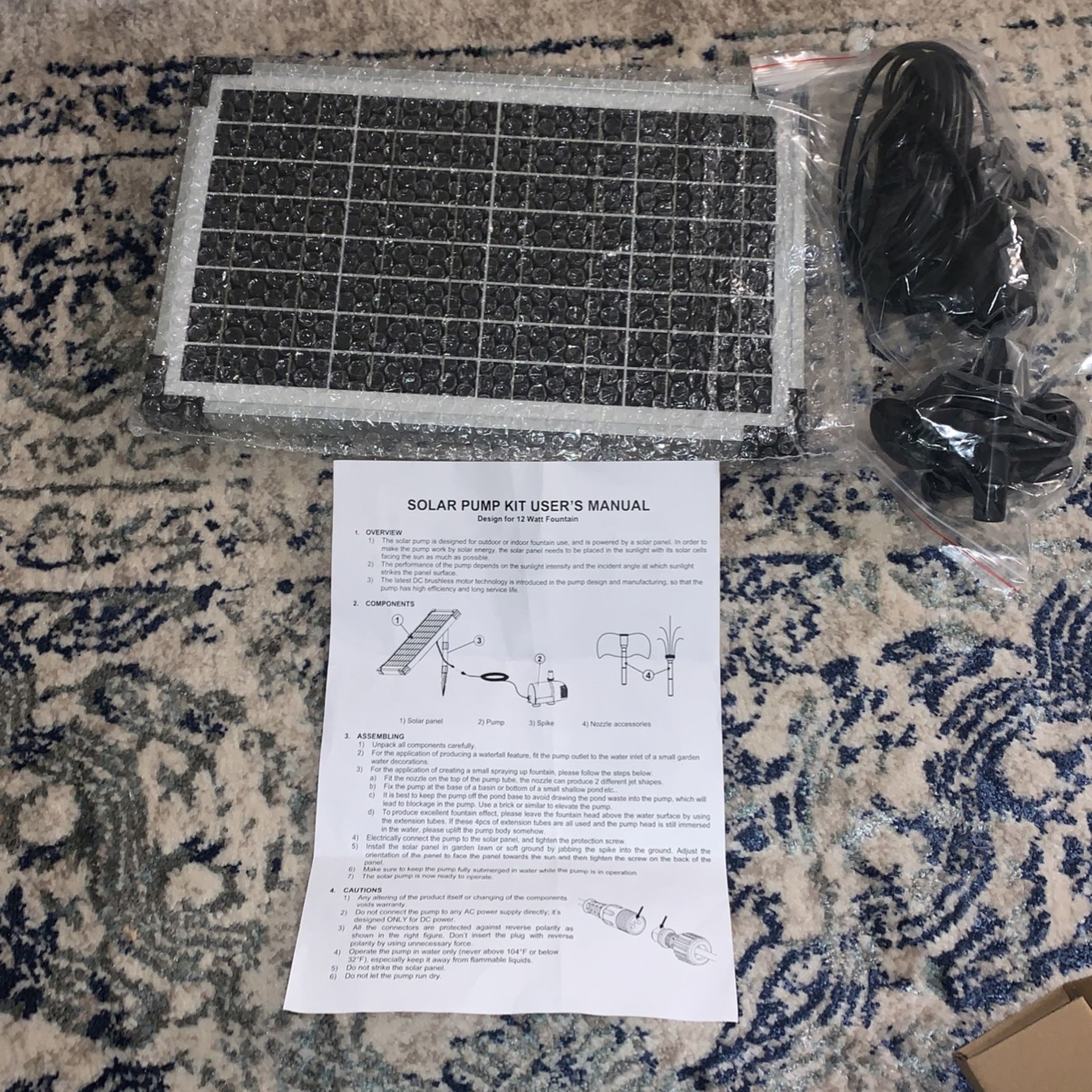 Eco worthy Solar Pump Kit 12 Watt Fountain 