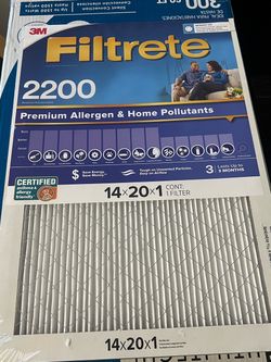 3M Filtrete 2200 premium allergen & pollutant HVAC filters