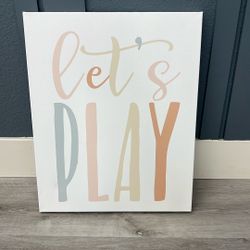 Let’s play Kids Play room Sign 