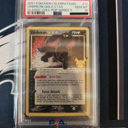 Umbreon Gold Star Pokémon Celebration Psa 10