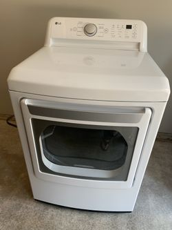 LG 7.3 cu. ft. ELECTRIC White Dryer with Sensor Dry 