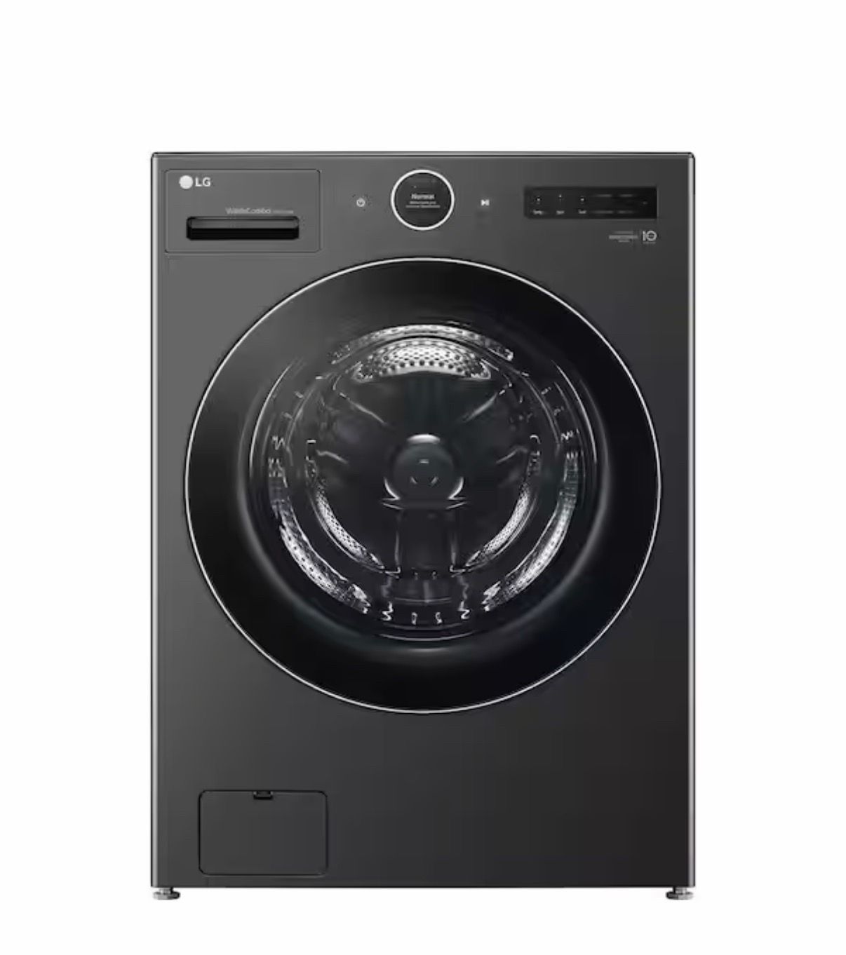 LG 5.0 cu. ft. Mega Capacity Smart Front Load Electric All-in-One Washer Dryer Combo with TurboWash360 WiFi in Black Steel