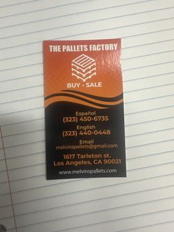 Compramos Y Vendemos. Pallets
