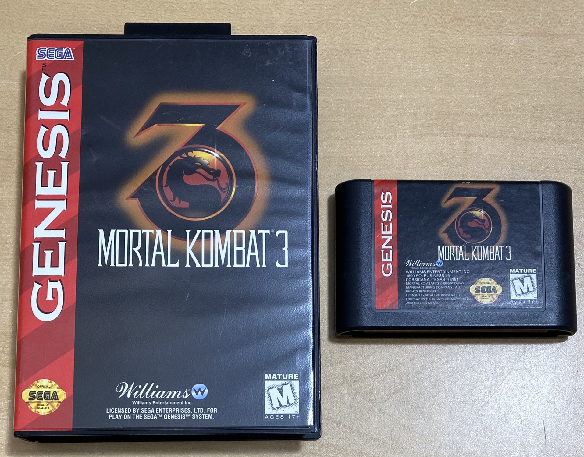 Jeu Mortal Kombat 3 Pour Sega Game Gear - Cartouche Seule En Bon état - Vendeur Pro