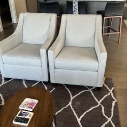 American Leather Fabric Chairs