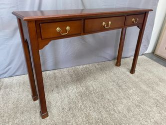 Petite Wooden 3-Drawer Sofa Table