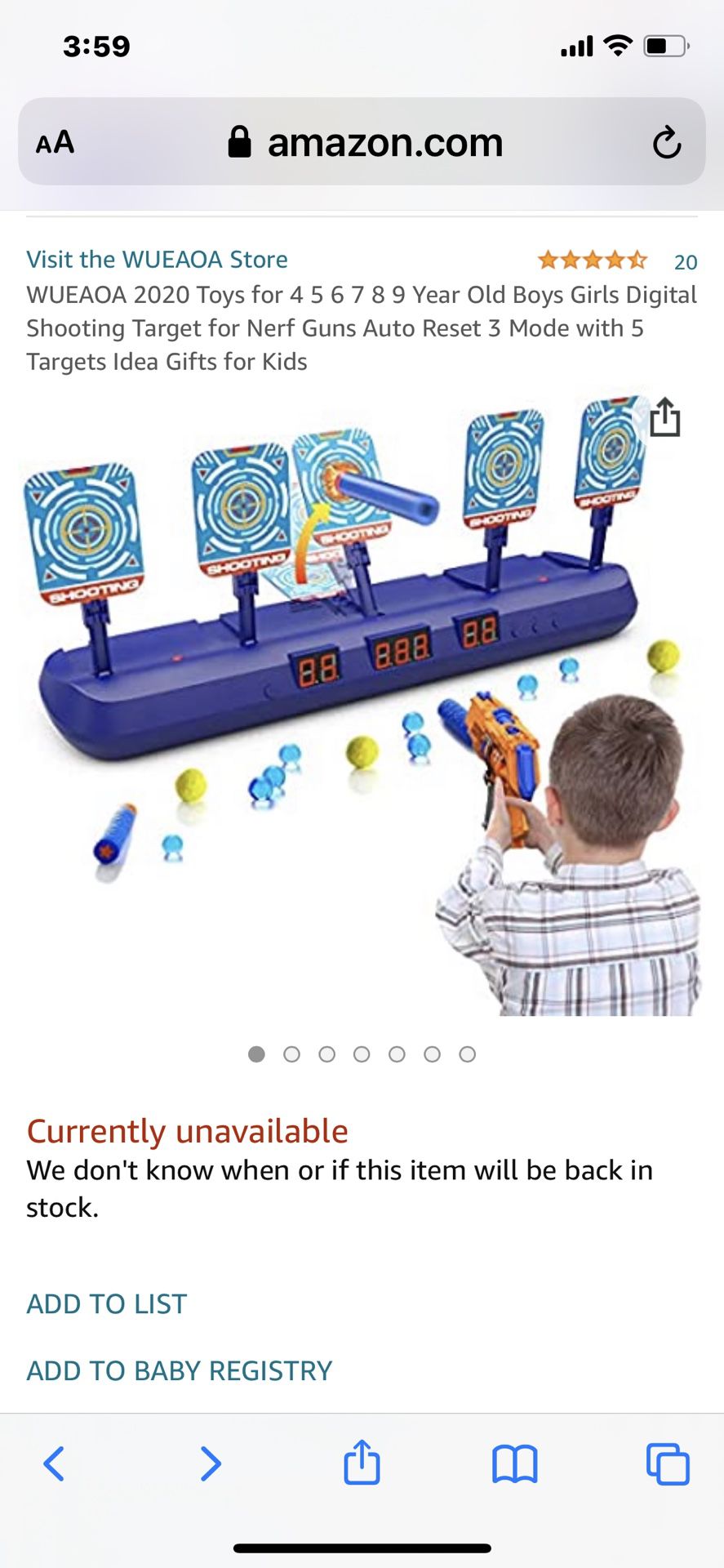 Shooting target toy for nerf gun. Just target, no gun or bullets included