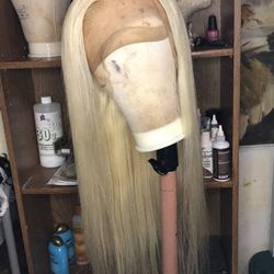 30” Blonde Straight Lace front 