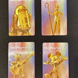 Walt Disney World 50th Anniversary & Theme Park Cards (No Ticket Value)