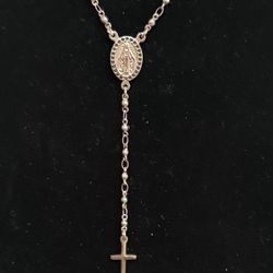 Miraculous Medal Rosary Necklace Cross just $5