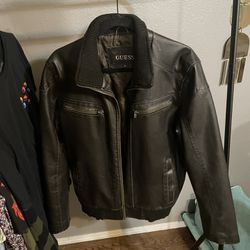 Leather Jacket Guess Size M