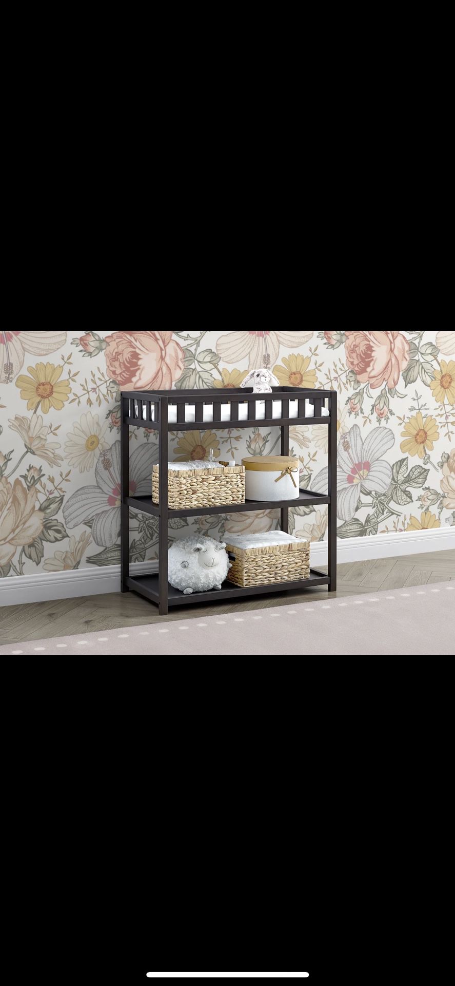 Delta Infant Changing Table W/ Pad, Color: Stone Gray