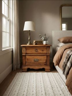 Solid Wood Rustic Nightstand