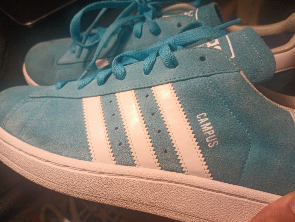 Adidas Mens Campus 2 Cyan Sneakers Size 10