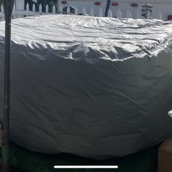 Coleman SaluSpa Atlantis AirJet Inflatable Hot Tub, 4 to 6 Person Square Portable Outdoor Spa with 140 Air Jets, App Control and EnergySense Insulated