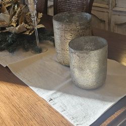 Glass Candle Vases (Set of 2)