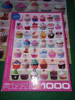 Eurographics Cupcake Celebration 1000 Piece Puzzle (complete/puzzle only)