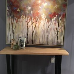 Console table 51", American oak mill tea tree live edge 