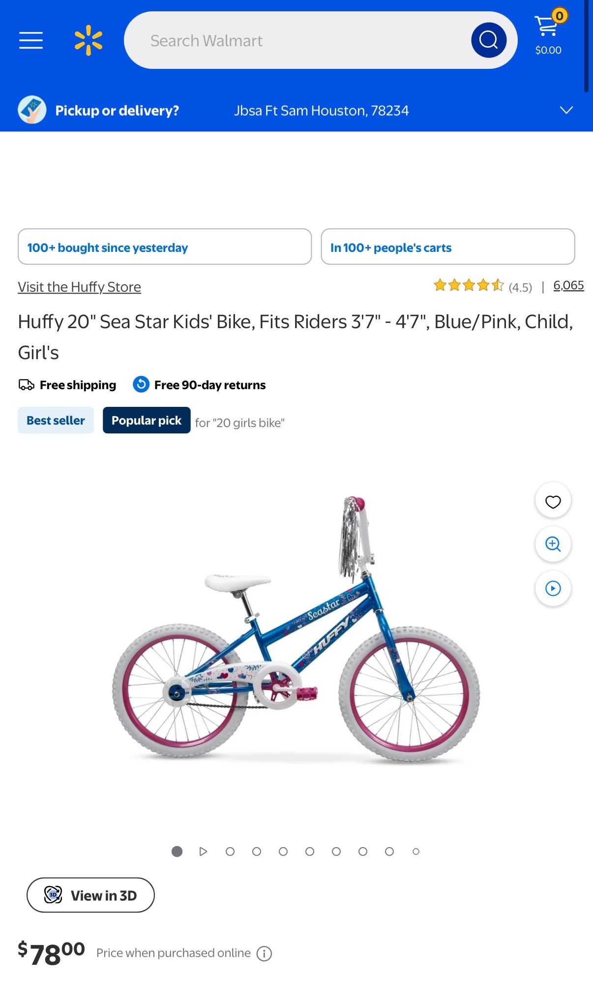 Huffy Sea Star Girls Bike