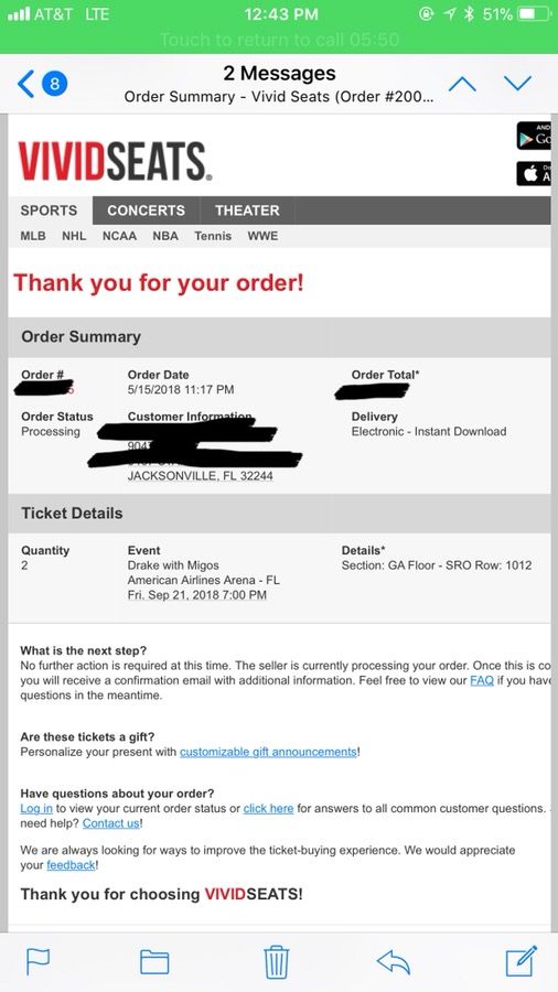 Drake and Migos Concert Tickets Miami, FL