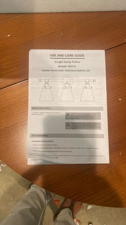 3 light vanity fixture