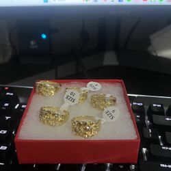 Gold Nugget Rings