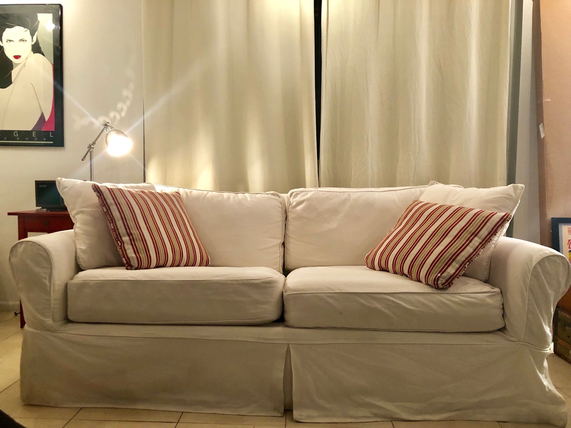 White Sleeper Sofa - Cindy Crawford Home